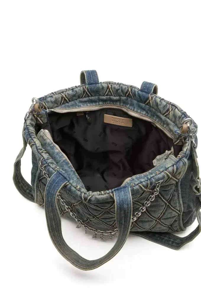 charm-d shopper Borsa Charm-D-Tote in denim trapuntato Argyle charm-d shopper Borsa Charm-D-Tote in denim trapuntato Argyle
