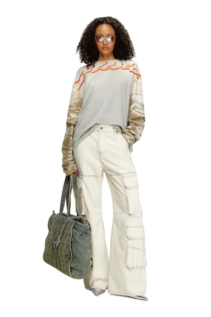 charm-d shopper Borsa Charm-D-Tote in denim trapuntato Argyle charm-d shopper Borsa Charm-D-Tote in denim trapuntato Argyle