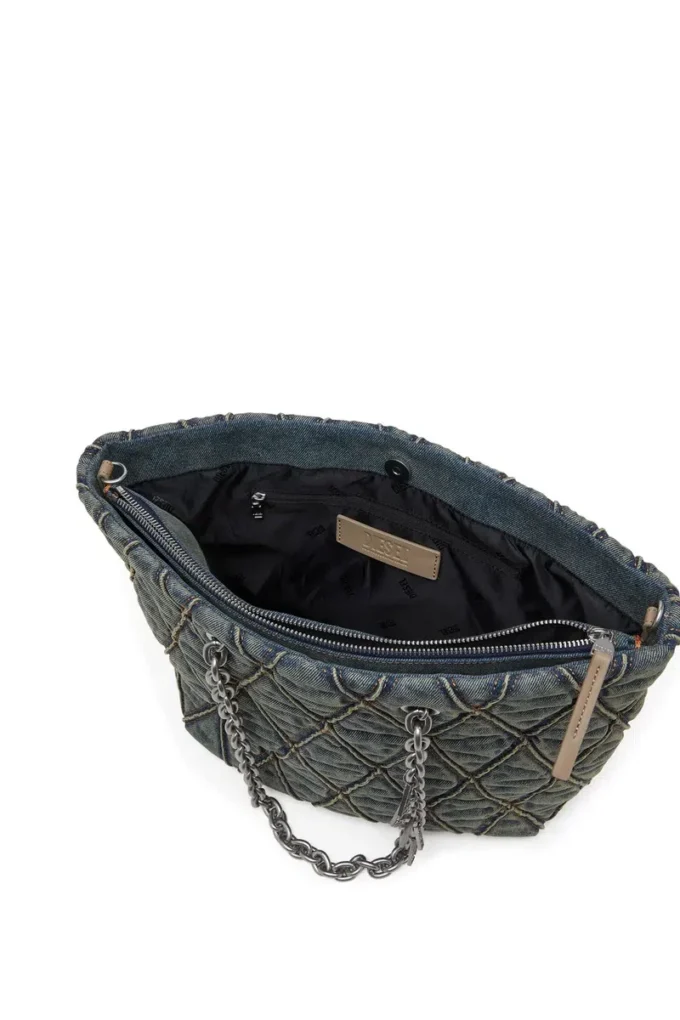 charm-d shopper m Borsa Charm-D-Tote in denim trapuntato charm-d shopper m Borsa Charm-D-Tote in denim trapuntato