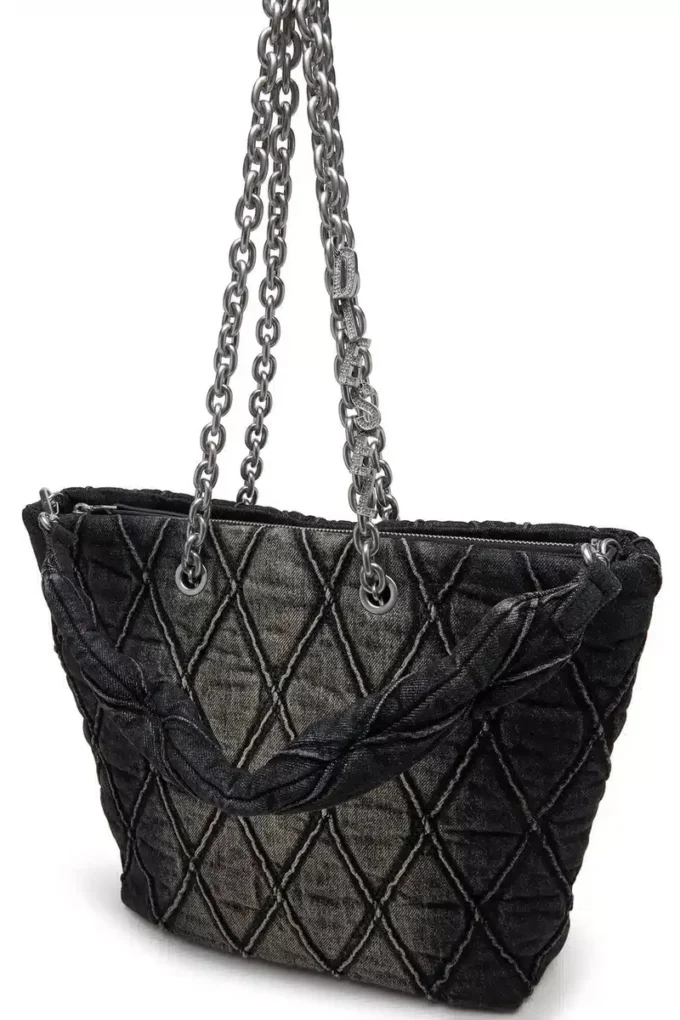 charm-d shopper m Borsa Charm-D-Tote in denim trapuntato charm-d shopper m Borsa Charm-D-Tote in denim trapuntato