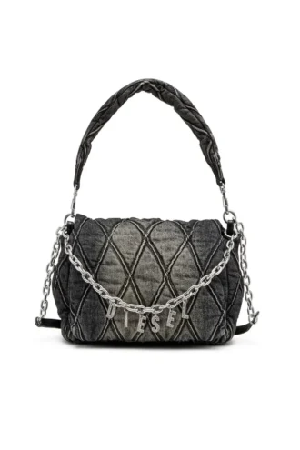 charm-d shoulder m Borsa a tracolla Charm-D M in denim trapuntato