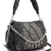 charm-d shoulder m Borsa a tracolla Charm-D M in denim trapuntato charm-d shoulder m Borsa a tracolla Charm-D M in denim trapuntato