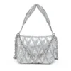 charm-d shoulder m Borsa a tracolla Charm-D M in nylon metallizzato trapuntato charm-d shoulder m Borsa a tracolla Charm-D M in nylon metallizzato trapuntato