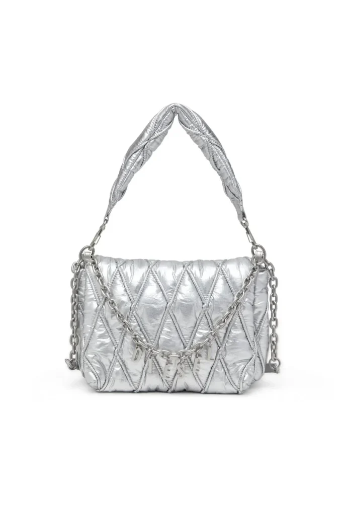 charm-d shoulder m Borsa a tracolla Charm-D M in nylon metallizzato trapuntato charm-d shoulder m Borsa a tracolla Charm-D M in nylon metallizzato trapuntato