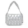 charm-d shoulder m Borsa a tracolla Charm-D M in nylon metallizzato trapuntato charm-d shoulder m Borsa a tracolla Charm-D M in nylon metallizzato trapuntato