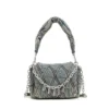 charm-d shoulder s Charm-D S-Borsa piccola in denim trapuntato charm-d shoulder s Charm-D S-Borsa piccola in denim trapuntato
