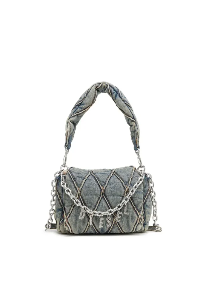 charm-d shoulder s Charm-D S-Borsa piccola in denim trapuntato charm-d shoulder s Charm-D S-Borsa piccola in denim trapuntato