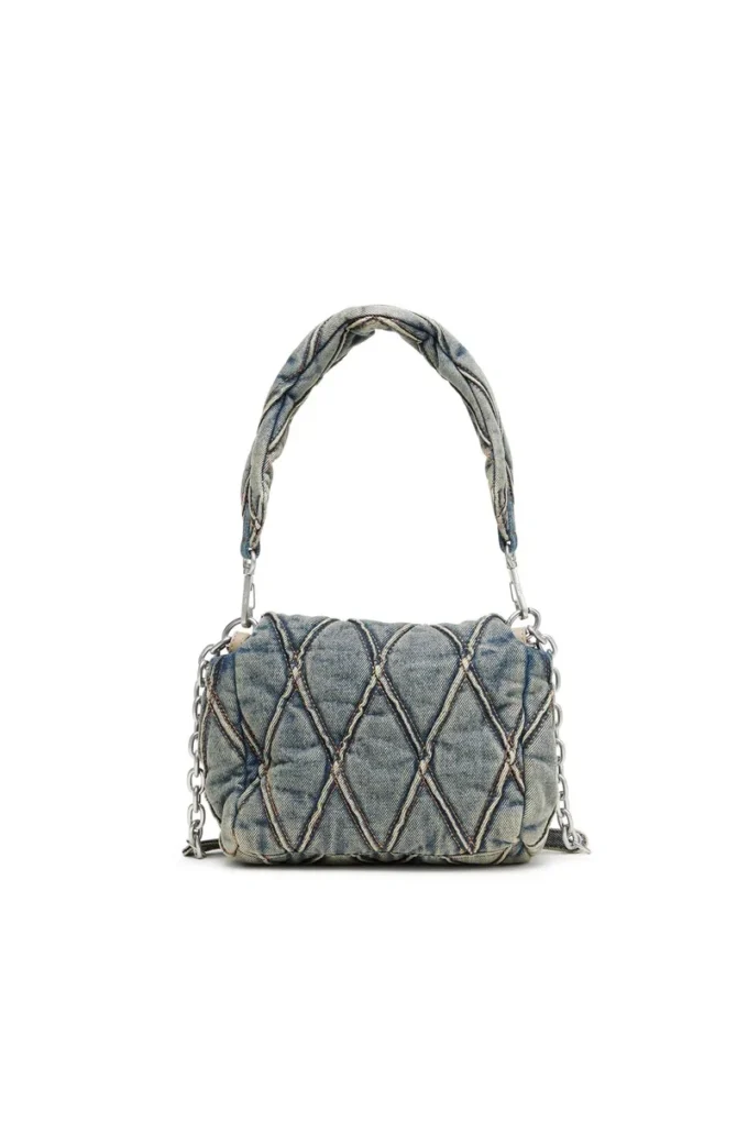 charm-d shoulder s Charm-D S-Borsa piccola in denim trapuntato charm-d shoulder s Charm-D S-Borsa piccola in denim trapuntato