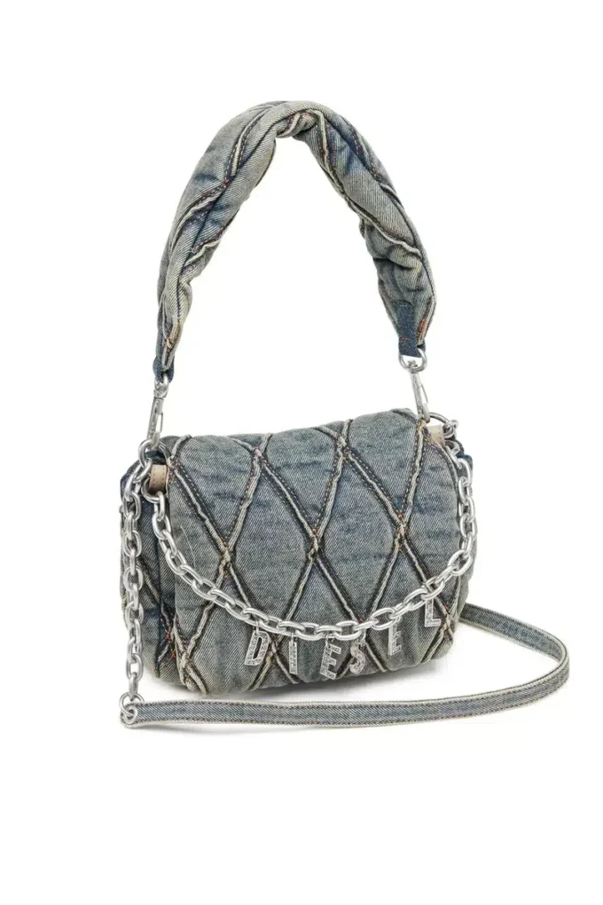 charm-d shoulder s Charm-D S-Borsa piccola in denim trapuntato charm-d shoulder s Charm-D S-Borsa piccola in denim trapuntato