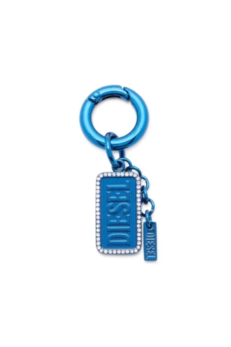 charm-diesel Portachiavi in metallo con logo Diesel e strass