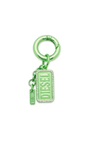 charm-diesel Portachiavi in metallo con logo Diesel e strass