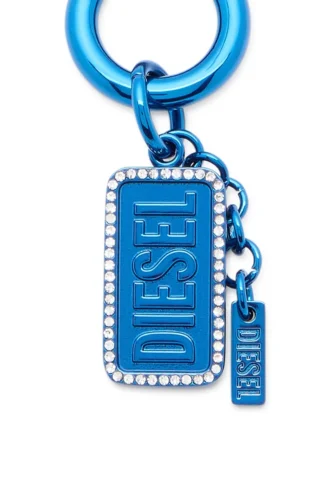 charm-diesel Portachiavi in metallo con logo Diesel e strass
