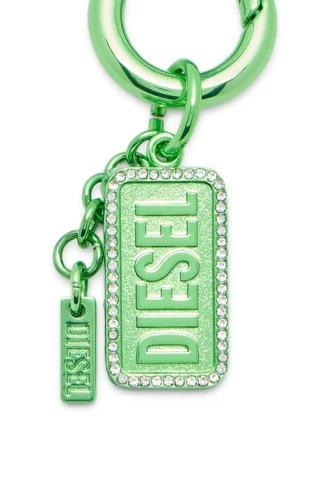 charm-diesel Portachiavi in metallo con logo Diesel e strass