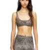 chelsea-utlt Reggiseno sportivo in nylon con stampa leopardata chelsea-utlt Reggiseno sportivo in nylon con stampa leopardata