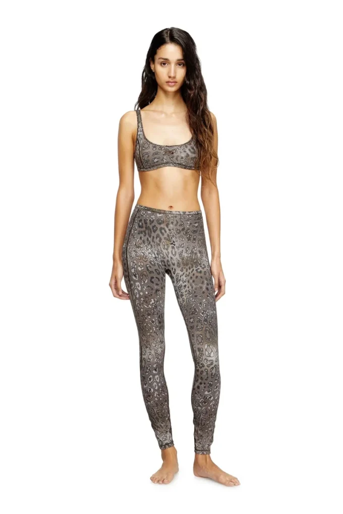chelsea-utlt Reggiseno sportivo in nylon con stampa leopardata chelsea-utlt Reggiseno sportivo in nylon con stampa leopardata
