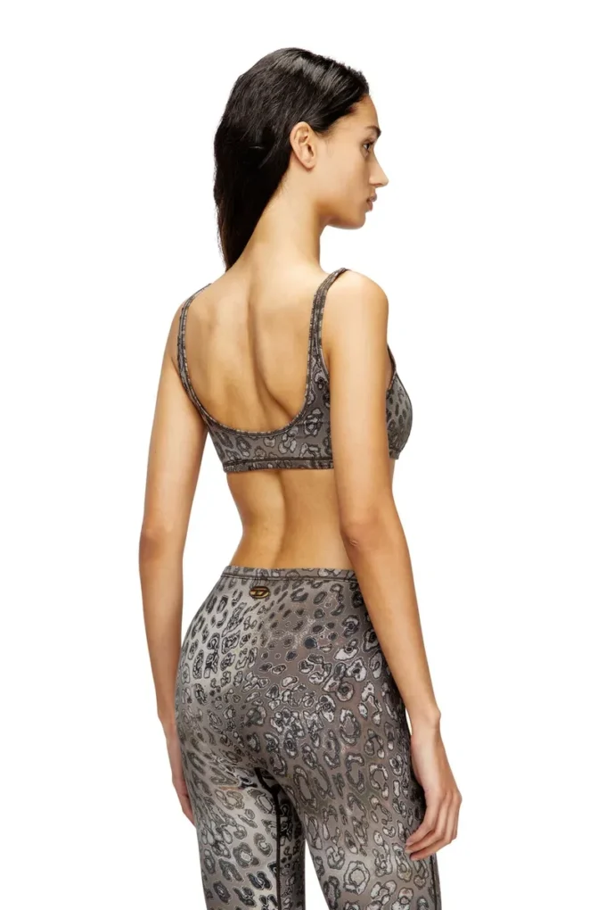chelsea-utlt Reggiseno sportivo in nylon con stampa leopardata chelsea-utlt Reggiseno sportivo in nylon con stampa leopardata
