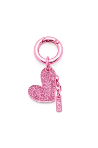 ciondolo-cuore Ciondolo a forma di cuore in metallo con strass