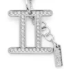 Ciondolo Gemelli in metallo con strass Ciondolo Gemelli in metallo con strass