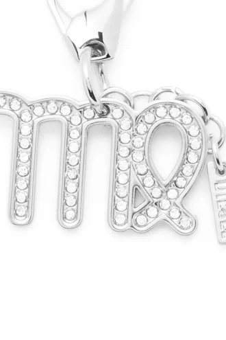 Ciondolo Vergine in metallo con strass