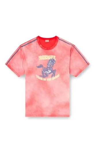 cl-t-boxt-horse T-shirt in cotone con stampa grafica cavallo