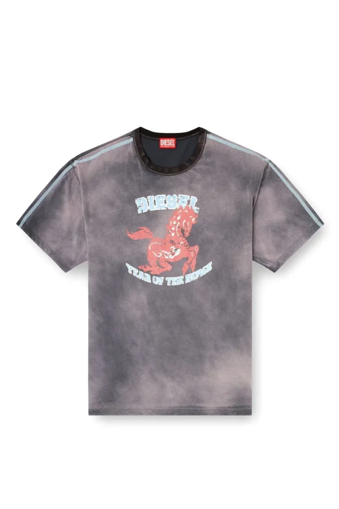 cl-t-boxt-horse T-shirt in cotone con stampa grafica cavallo cl-t-boxt-horse T-shirt in cotone con stampa grafica cavallo