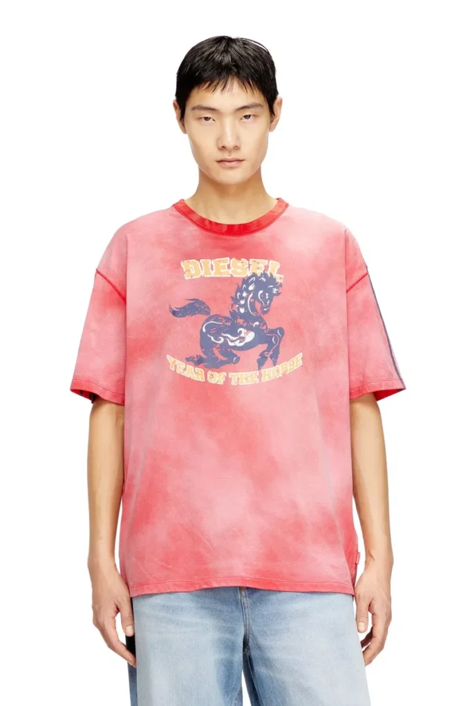 cl-t-boxt-horse T-shirt in cotone con stampa grafica cavallo cl-t-boxt-horse T-shirt in cotone con stampa grafica cavallo