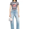 cl-t-uncutie-horse T-shirt in cotone elasticizzato con stampa grafica di cavallo cl-t-uncutie-horse T-shirt in cotone elasticizzato con stampa grafica di cavallo