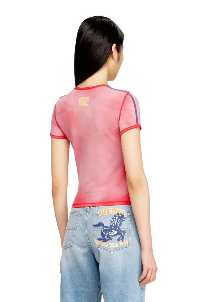 cl-t-uncutie-horse T-shirt in cotone elasticizzato con stampa grafica di cavallo cl-t-uncutie-horse T-shirt in cotone elasticizzato con stampa grafica di cavallo