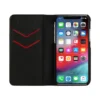 Custodia folio 2 in 1 Diesel per iPhone XS e iPhone X Custodia in pelle nera con logo stampato e impresso, iPhone XS e X