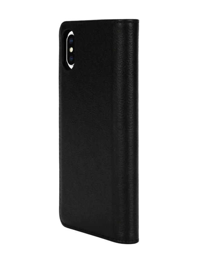 Custodia folio 2 in 1 Diesel per iPhone XS e iPhone X Custodia in pelle nera con logo stampato e impresso, iPhone XS e X