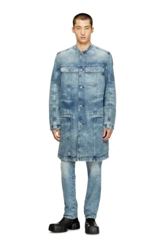 d-aberd-fsh1 Cappotto in denim di cotone e canapa lavorato al laser