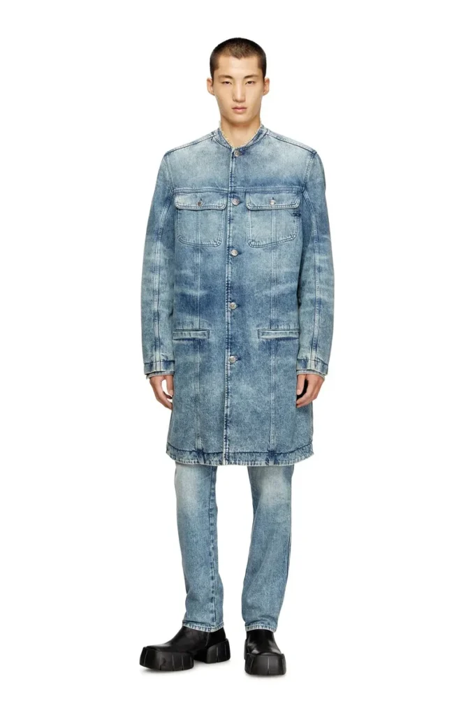 d-aberd-fsh1 Cappotto in denim di cotone e canapa lavorato al laser d-aberd-fsh1 Cappotto in denim di cotone e canapa lavorato al laser