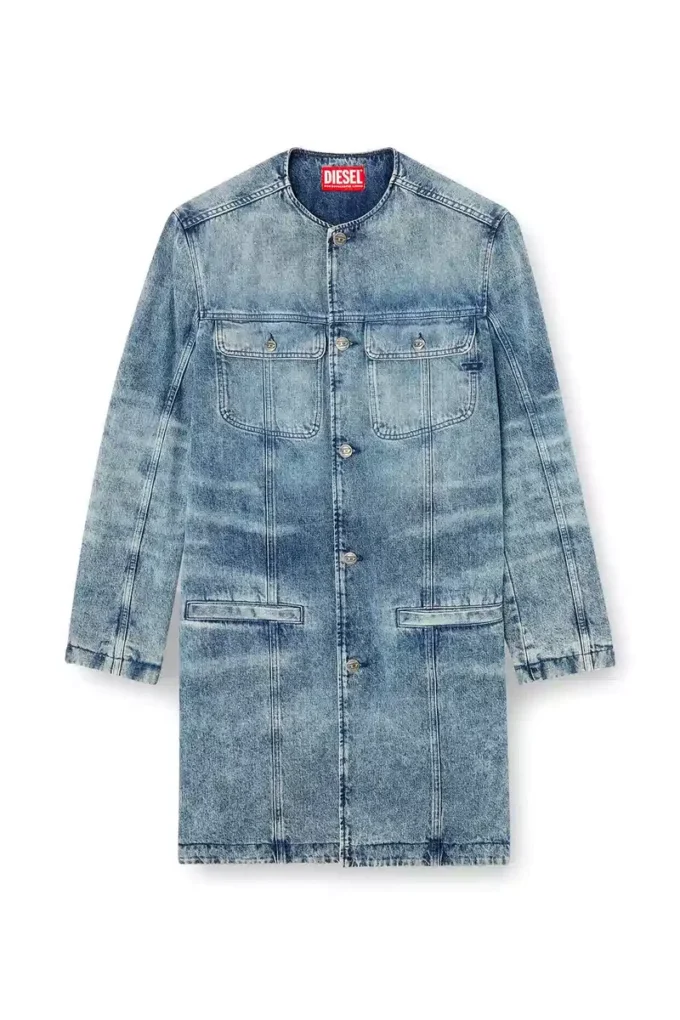 d-aberd-fsh1 Cappotto in denim di cotone e canapa lavorato al laser d-aberd-fsh1 Cappotto in denim di cotone e canapa lavorato al laser