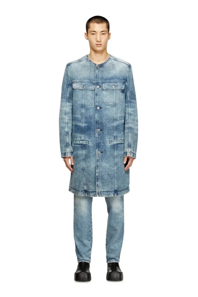 d-aberd-fsh1 Cappotto in denim di cotone e canapa lavorato al laser d-aberd-fsh1 Cappotto in denim di cotone e canapa lavorato al laser
