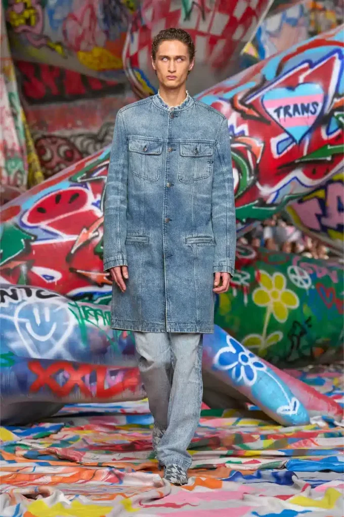 d-aberd-fsh1 Cappotto in denim di cotone e canapa lavorato al laser d-aberd-fsh1 Cappotto in denim di cotone e canapa lavorato al laser