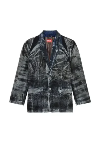 d-bla-dev-fse Blazer in denim devoré gessato