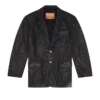 d-bla-fse Blazer in denim con rivestimento craquelé d-bla-fse Blazer in denim con rivestimento craquelé