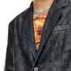 d-bla-fse Blazer in denim con rivestimento craquelé d-bla-fse Blazer in denim con rivestimento craquelé