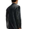 d-bla-fse Blazer in denim con rivestimento craquelé d-bla-fse Blazer in denim con rivestimento craquelé