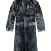 d-bla-long-dev-fse Cappotto in denim devoré gessato