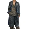 d-bla-long-dev-fse Cappotto in denim devoré gessato