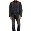 d-blenk-s Giacca stile biker in denim bicolore