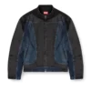 d-blenk-s Giacca stile biker in denim bicolore