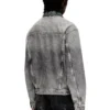 d-denver-s Giacca trucker in denim con rifiniture in pelle tono su tono d-denver-s Giacca trucker in denim con rifiniture in pelle tono su tono