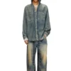 d-dewny-hood-s2 Soprabito in denim marmorizzato rivestito d-dewny-hood-s2 Soprabito in denim marmorizzato rivestito