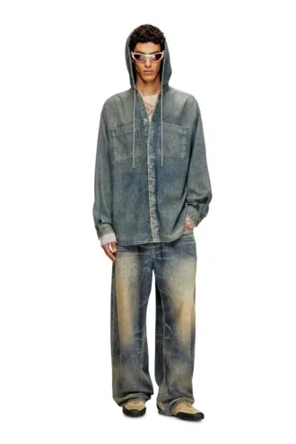 d-dewny-hood-s2 Soprabito in denim marmorizzato rivestito