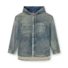 d-dewny-hood-s2 Soprabito in denim marmorizzato rivestito d-dewny-hood-s2 Soprabito in denim marmorizzato rivestito