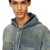 d-dewny-hood-s2 Soprabito in denim marmorizzato rivestito d-dewny-hood-s2 Soprabito in denim marmorizzato rivestito