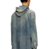 d-dewny-hood-s2 Soprabito in denim marmorizzato rivestito d-dewny-hood-s2 Soprabito in denim marmorizzato rivestito