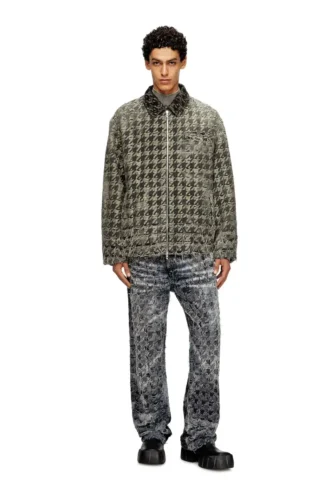 d-elmo-fsh Giacca in denim con trama pied-de-poule